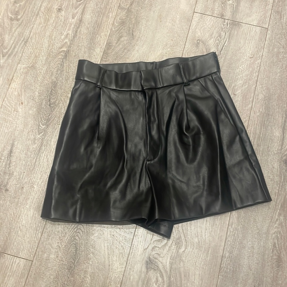 Leather shorts
